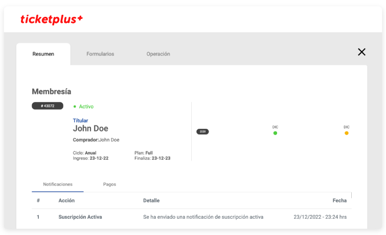 Gestión de Membresías